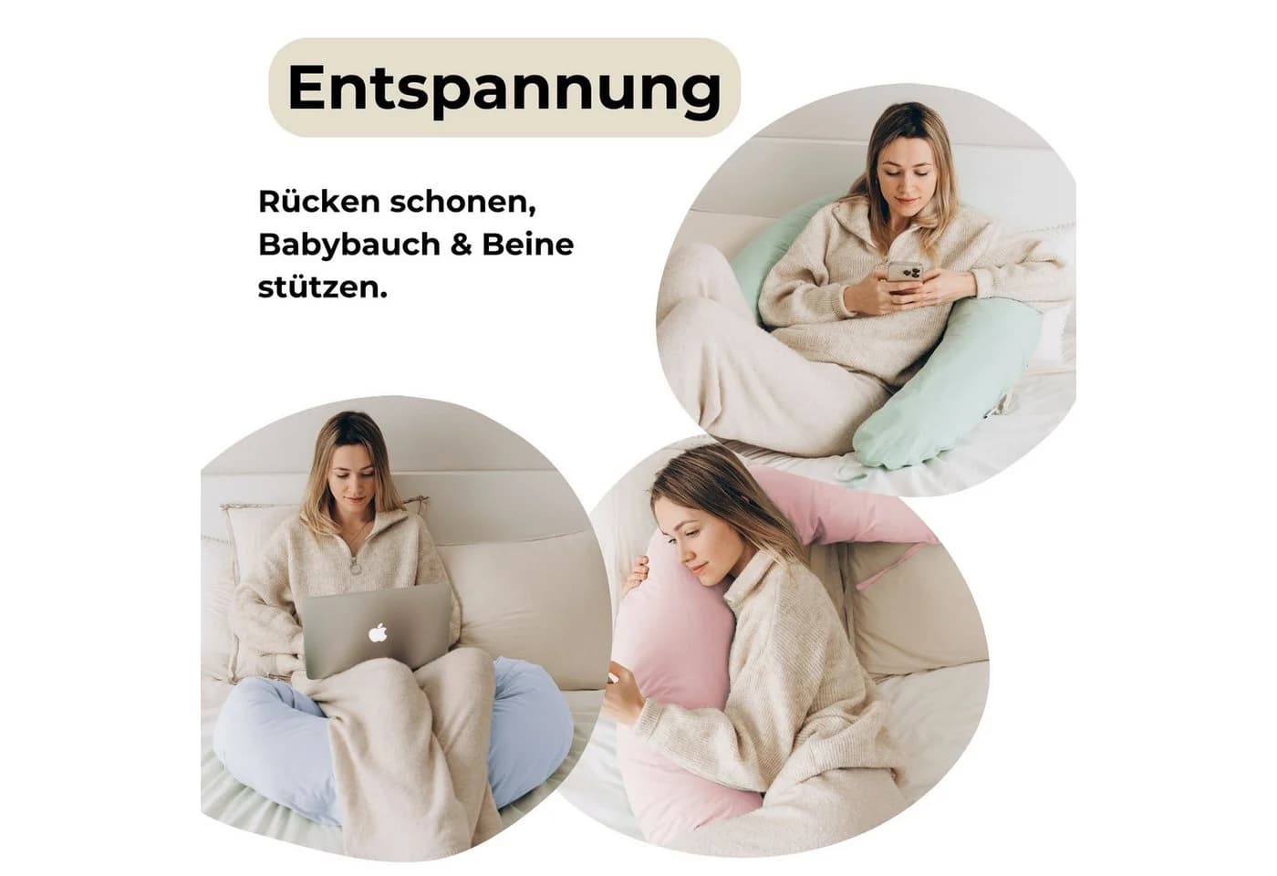 furora BABY Stillkissen XXL Rosa Atmungsaktiv Formbar - Bild 4