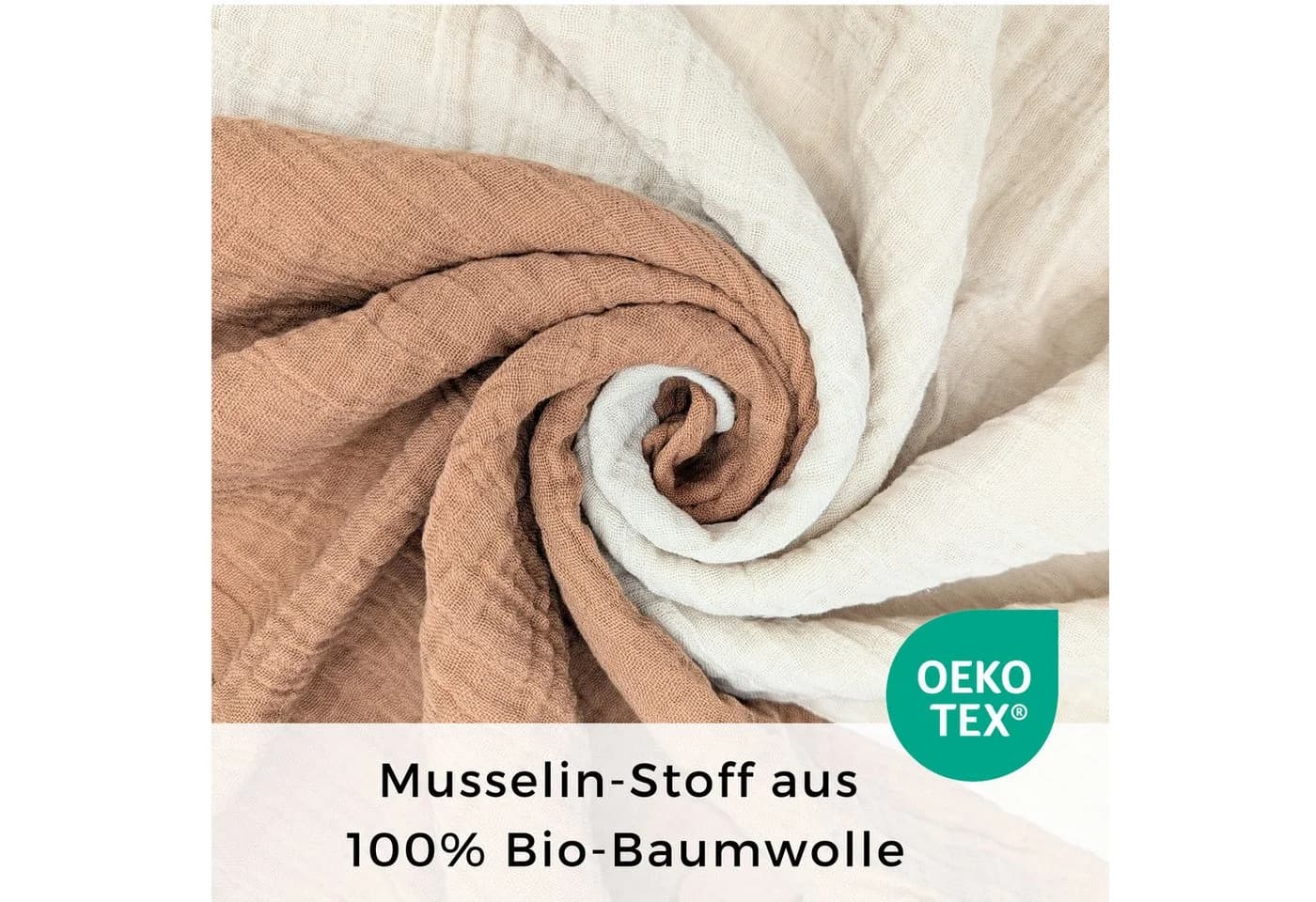 furora BABY Spucktuch Bio-Musselin 80x80 cm oder 25x25 cm - Bild 3
