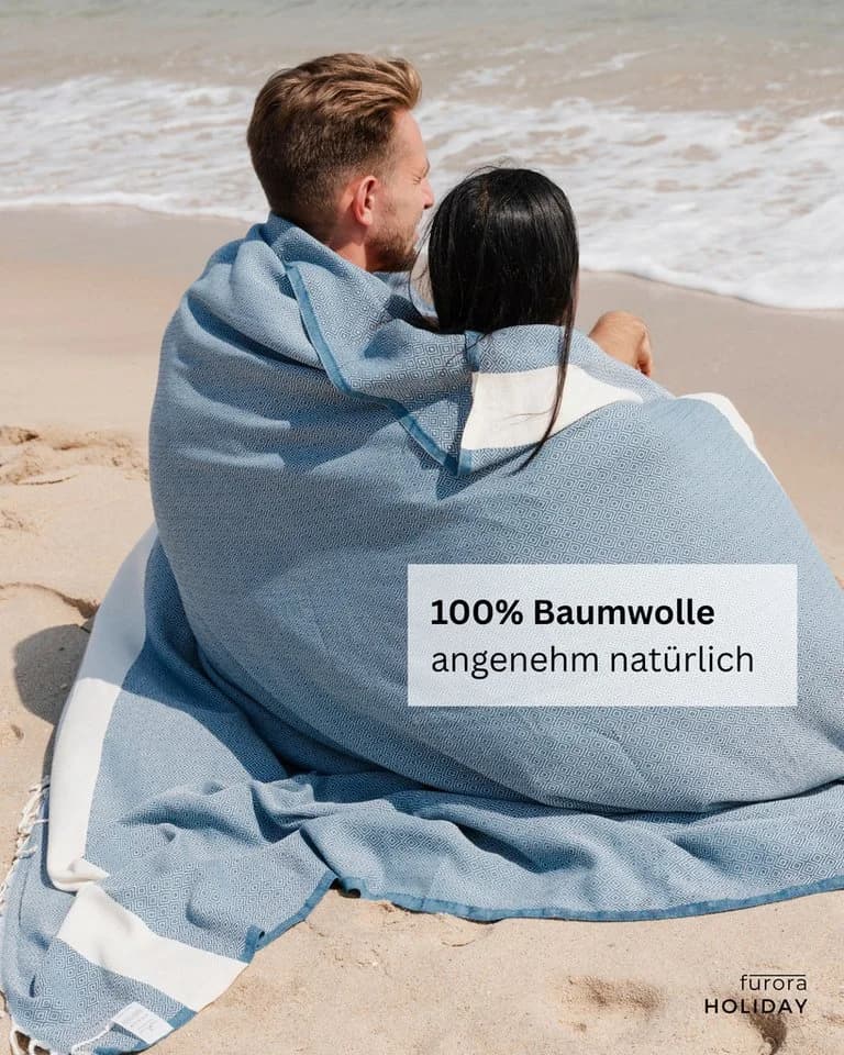 furora HOLIDAY Saunatuch XXL 200x200 Olivegrün Bio-Baumwolle
