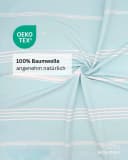 furora HOLIDAY Saunatuch 100x200 cm Bio-Baumwolle Aqua V Bild 1