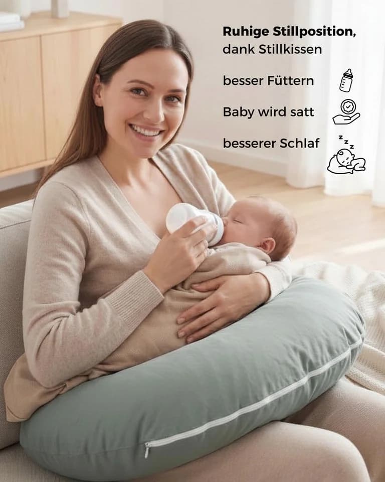 furora BABY Stillkissen XXL lang: Seitenschläferkissen & Schwangerschaftskissen