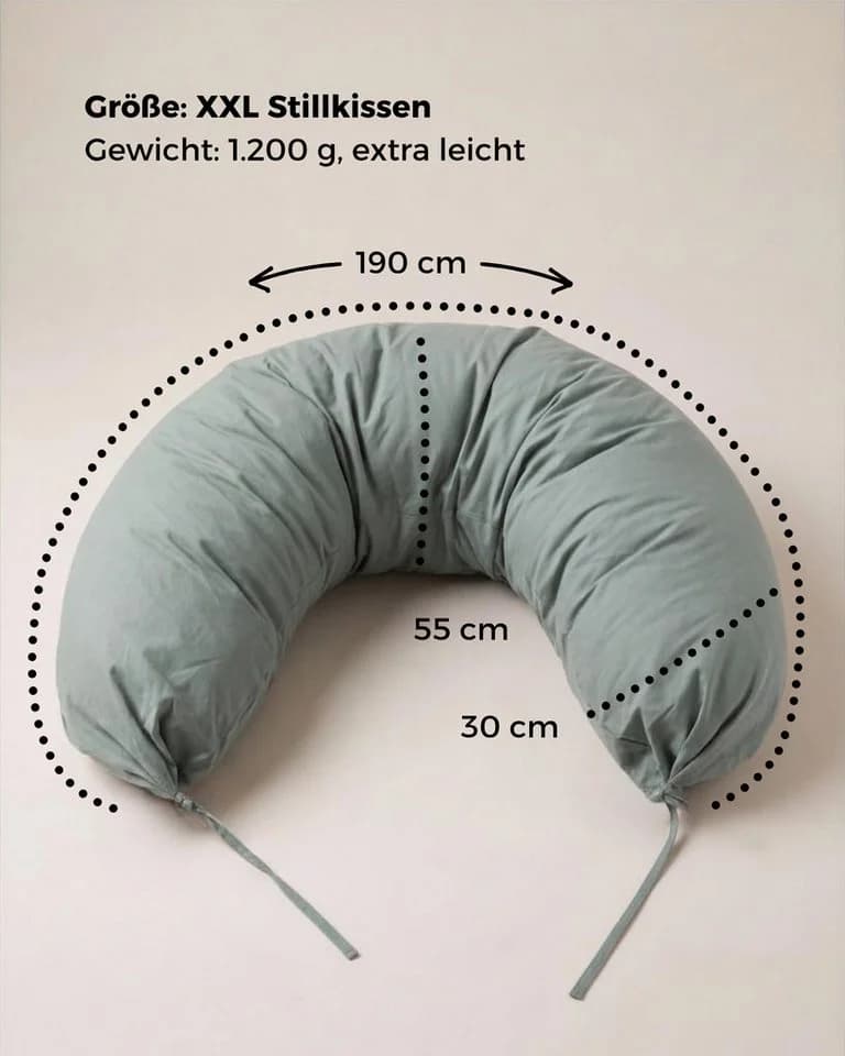 furora BABY Stillkissen XXL lang: Seitenschläferkissen & Schwangerschaftskissen - Bild 5