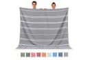 furora HOLIDAY Saunatuch Hamamtuch 200x200 cm Grau Baumwolle Bild 2