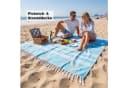 furora HOLIDAY Saunatuch Hamamtuch 200x200 cm Grau Baumwolle Bild 4
