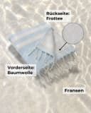 furora HOLIDAY Badetuch 100x200 cm Frottee 100% Baumwolle Blau Bild 5