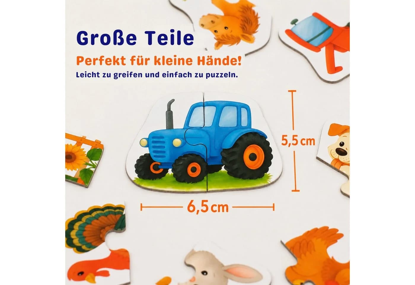 MAGNIKON Maxi-Puzzle Bauernhof 22-teilig für Kleinkinder ab 3 Jahren - Bild 3