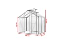 GFP Gewächshaus Jasmin 2 Aluminium mit Polycarbonat & Fensteröffner Bild 1