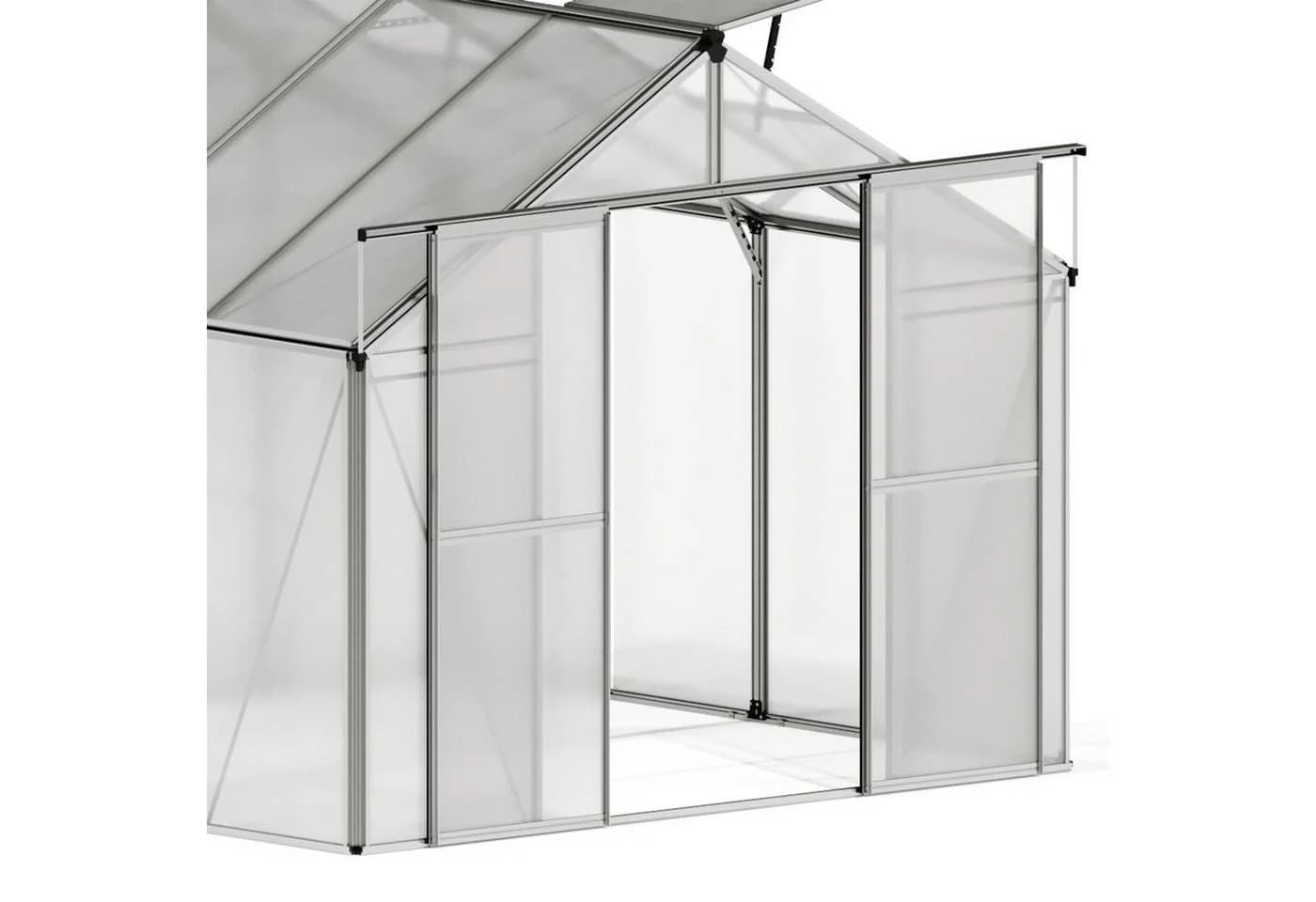 GFP Gewächshaus Jasmin 2 Aluminium mit Polycarbonat & Fensteröffner - Bild 5