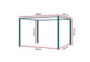 GFP Pergola Pavillon Anthrazit mit verstellbarem Lamellendach Bild 2