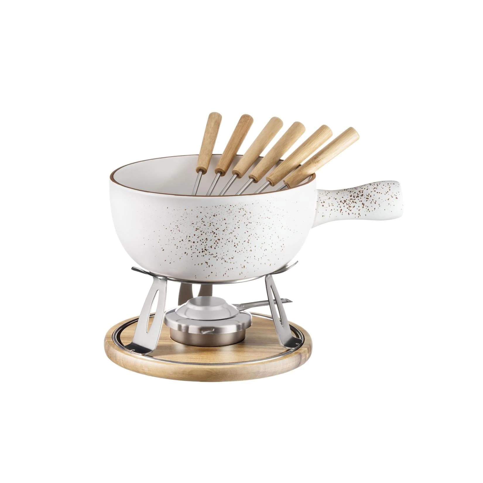 Mäser Käsefondue Set Pintar Braun Creme Keramik 2,6 Liter