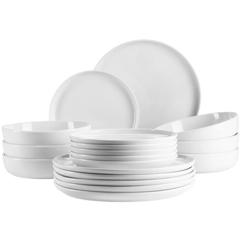 Mäser Tellerset Navina 18-teilig Weiß Keramik