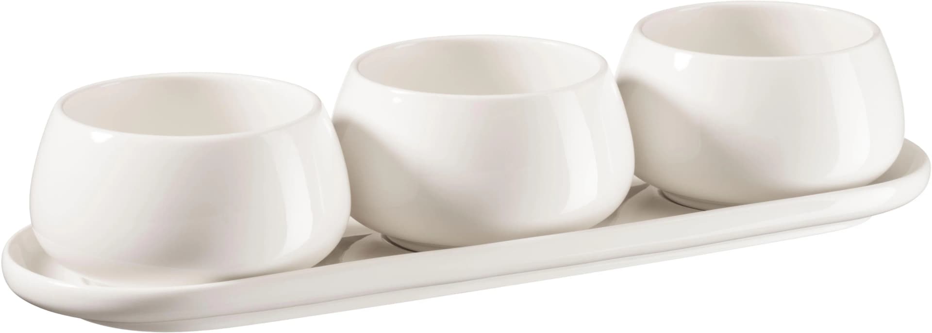 Servier-Set MÄSER "Taya" Weiß Porzellan