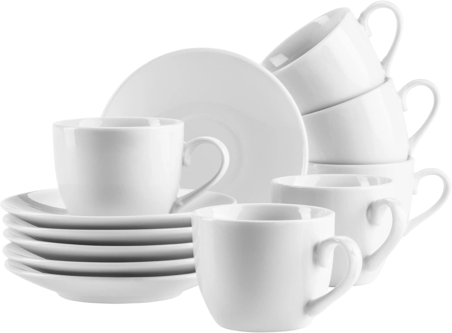 Mäser Espressotassen-Set Barca Weiß Porzellan