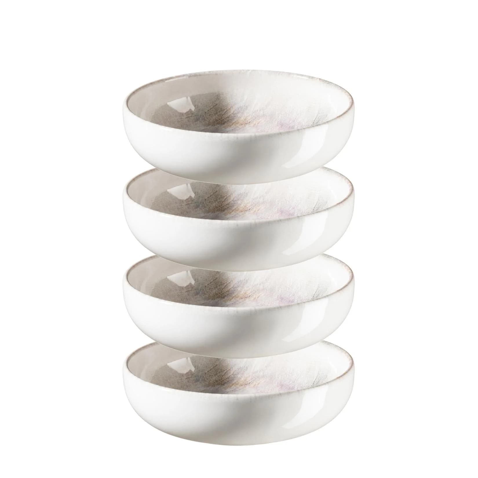 Mäser Schüssel-Set Steinzeug Aquarellia Weiß Lila