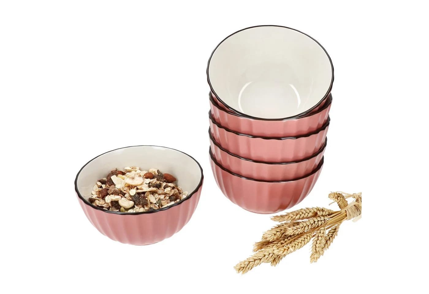 MÄSER Müslischale OSITA Rose 6x Steingut rosa creme - Bild 2