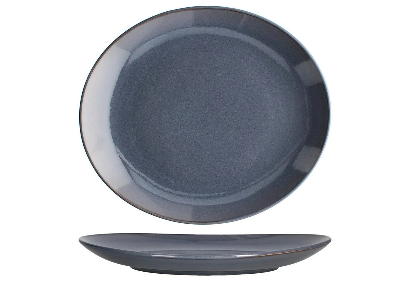 MÄSER Speiseteller 6x Oval Blau Steingut Modern - Bild 4