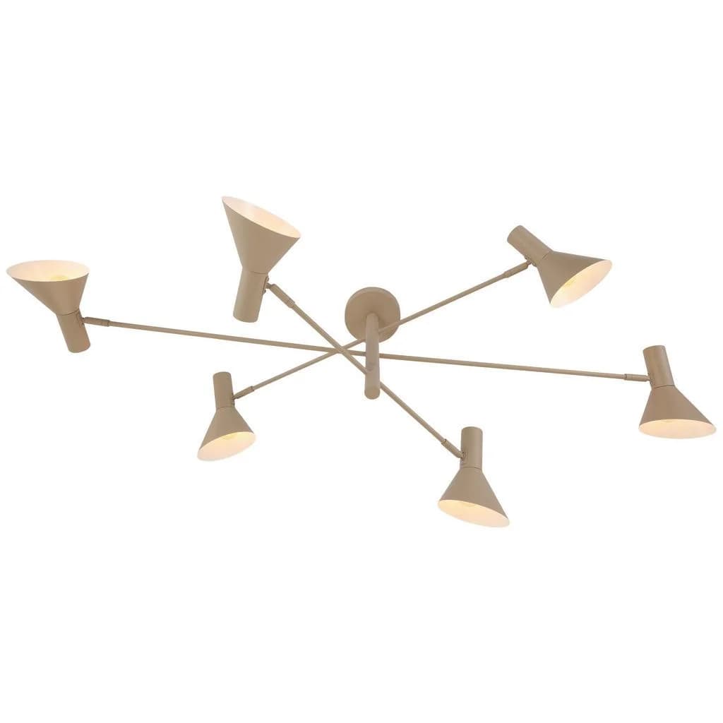 Collet's Monde Deckenleuchte Beige Metall Verstellbare Spotlights