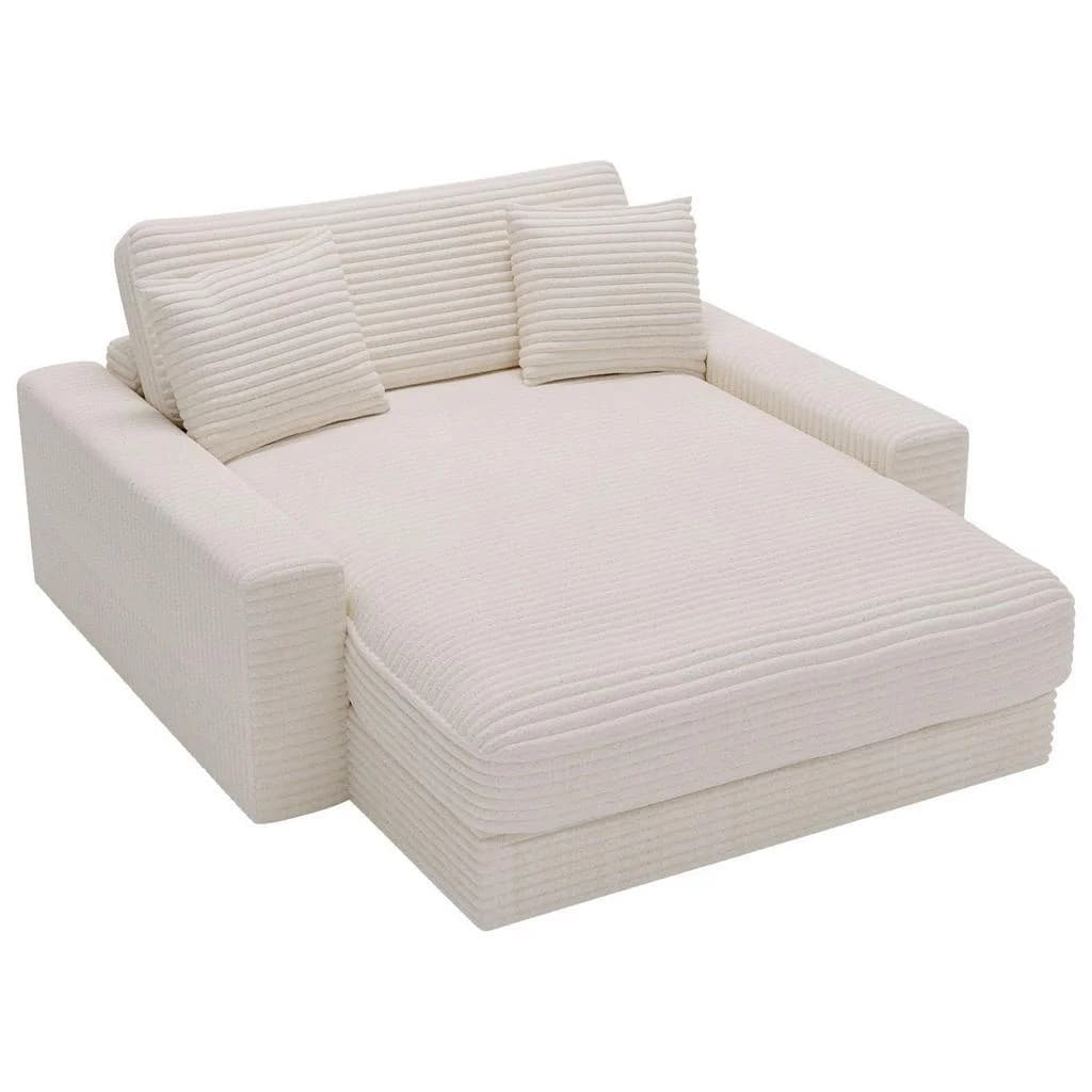 Carryhome XXL-Sessel Natur Cord-Bezug