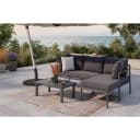 Ambia Garden Loungegarnitur 3-teilig Dunkelgrau Metall Textil Bild 2
