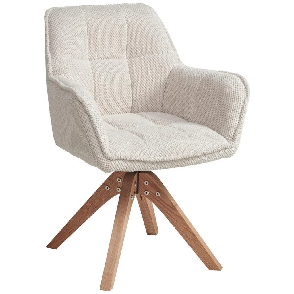 Livetastic Armlehnstuhl Eiche Beige 360° drehbar