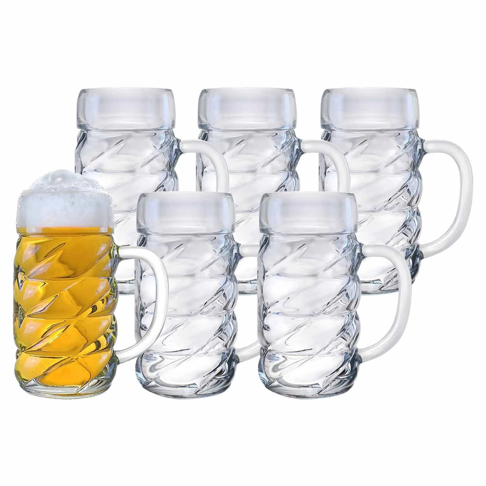 Stölzle Lausitz Bierkrug Diamond 6er Set transparent Glas 0,3l