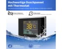 Eumaty Duschsystem Duschpaneel Thermostat Regendusche Schwarz Bild 1