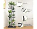 Simloveve Pflanzentreppe 8 Schichten 9 Töpfe Metall Dunkelgrau Bild 1