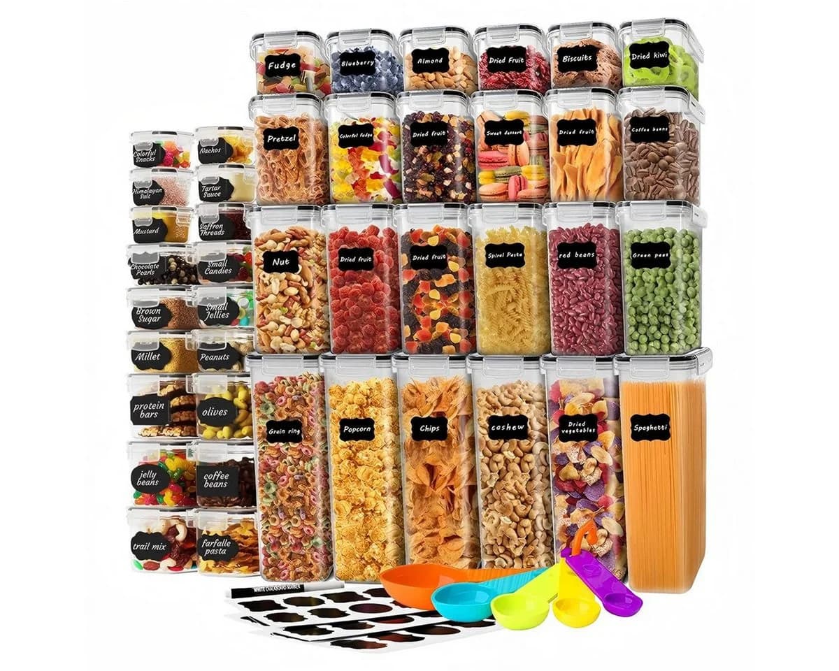 Simloveve Vorratsdosen Set 42-tlg. Weiß Luftdicht BPA-frei - Bild 2