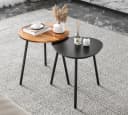 Simloveve Beistelltisch Couchtisch 2er Set MDF Metallbeine Bild 2