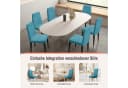 Simloveve Stuhlhusse Stretch Hellblau Elastisch Waschbar Bild 1