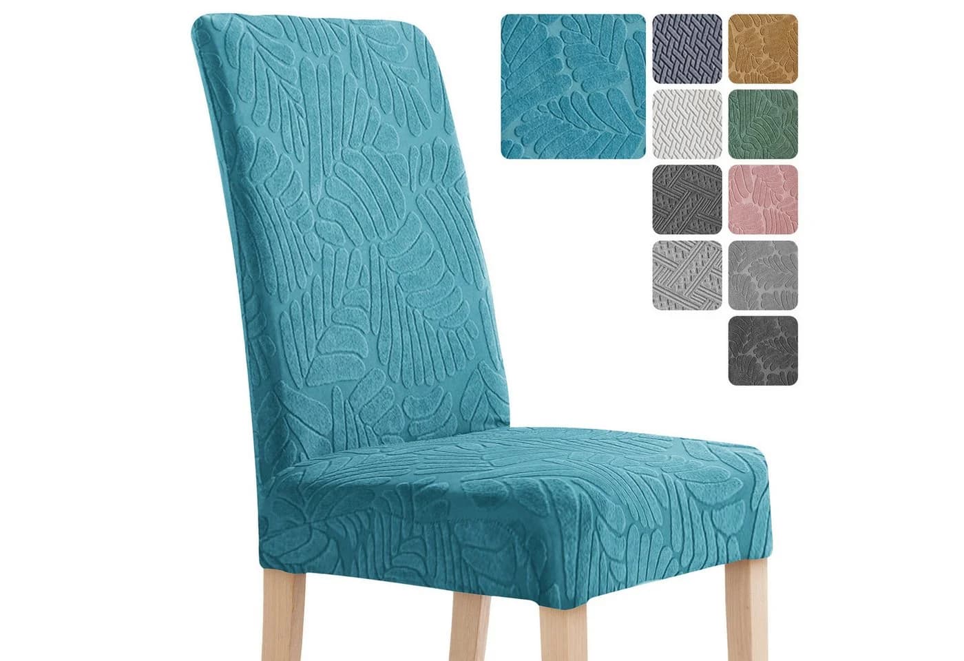 Simloveve Stuhlhusse Stretch Hellblau Elastisch Waschbar - Bild 2