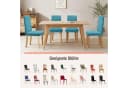 Simloveve Stuhlhusse Stretch Hellblau Elastisch Waschbar Bild 5