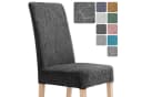 Simloveve Stuhlhusse Stretch Grau Jacquard Abnehmbar Waschbar Bild 2