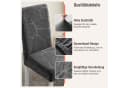 Simloveve Stuhlhusse Stretch Grau Jacquard Abnehmbar Waschbar Bild 4