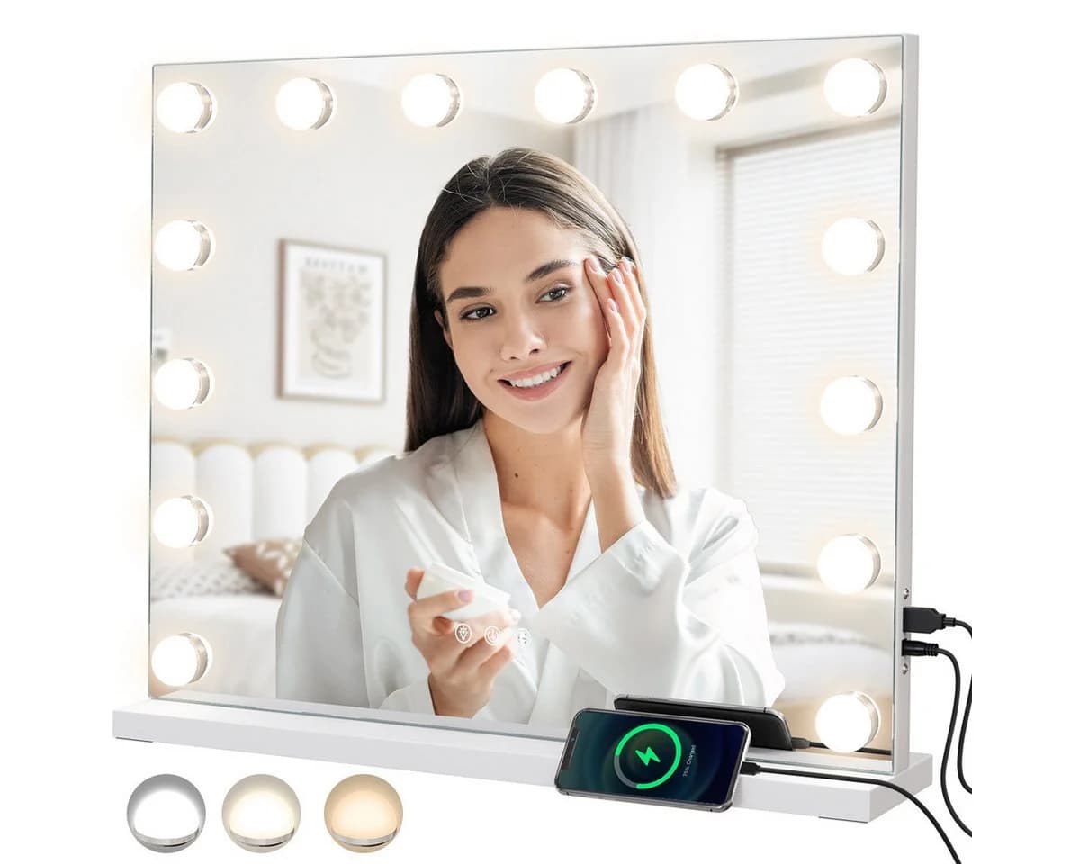 MCURO Kosmetikspiegel mit LED-Beleuchtung Weiß - Bild 2