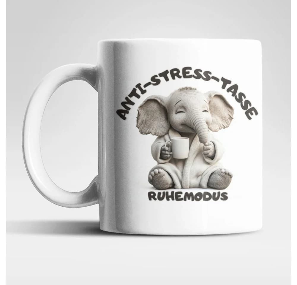 WS-Trend Tasse Anti Stress Ruhemodus Elefant Keramik 325 ml - Bild 2