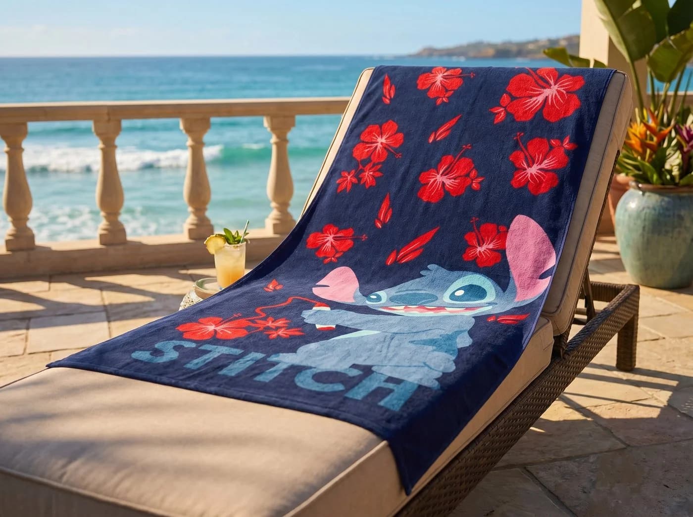 Disney Strandtuch Lilo und Stitch 70 x 140 cm Baumwolle