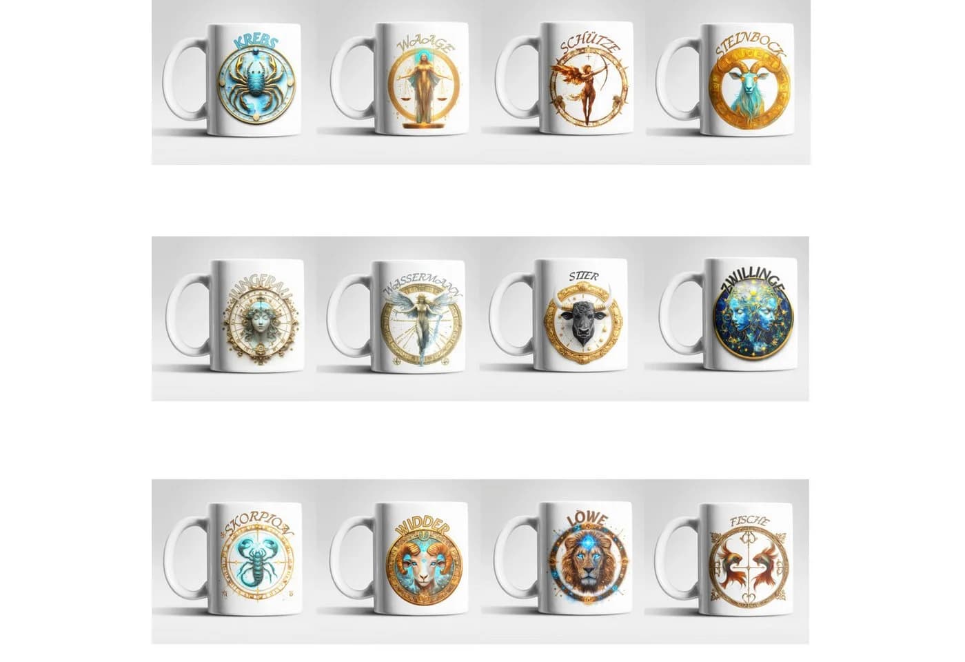 WS-Trend Tasse Sternzeichen Zodiac 325 ml Keramik Bunt - Bild 2