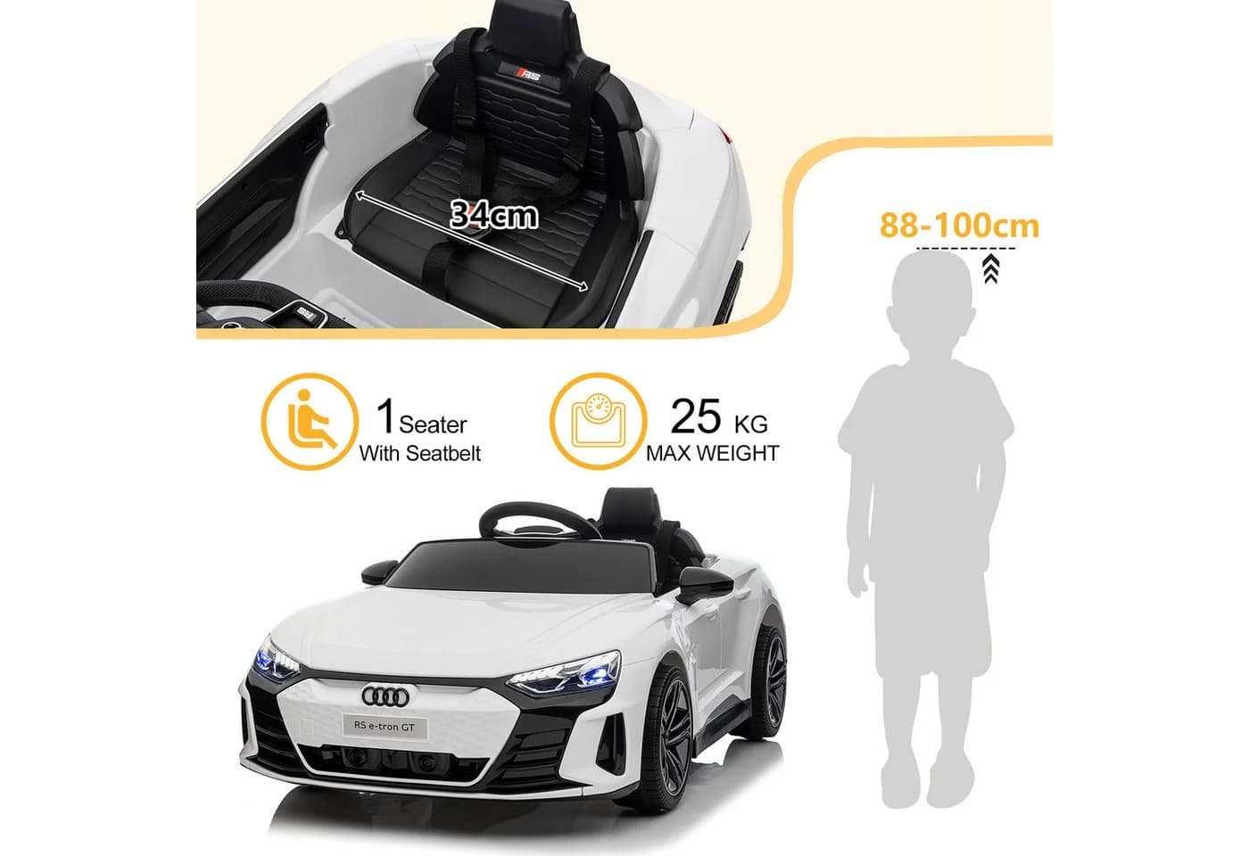LALAHO Elektro-Kinderauto Audi RS e-tron GT Design - Bild 3