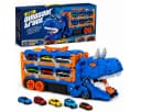 R2 Invest Dinosaurier Autotransporter mit Garage, Abschussrampe & 6 Metallautos Bild 1