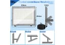 Clanmacy LED Flutlichtstrahler 150W Kaltweiß Aluminium Bild 1