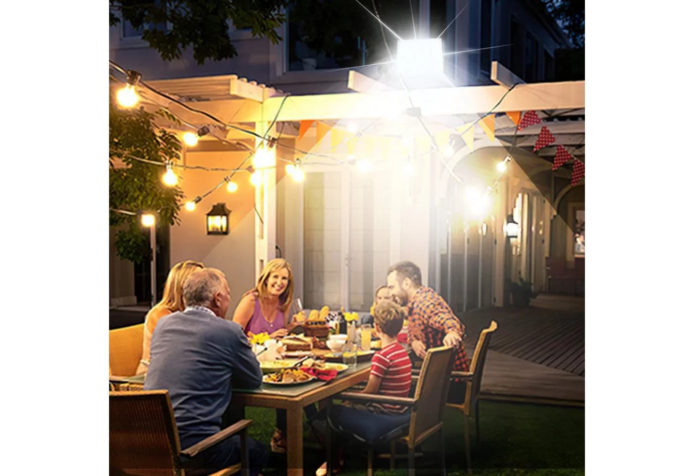 Clanmacy LED Flutlichtstrahler 150W Schwarz Kaltweiß - Bild 5