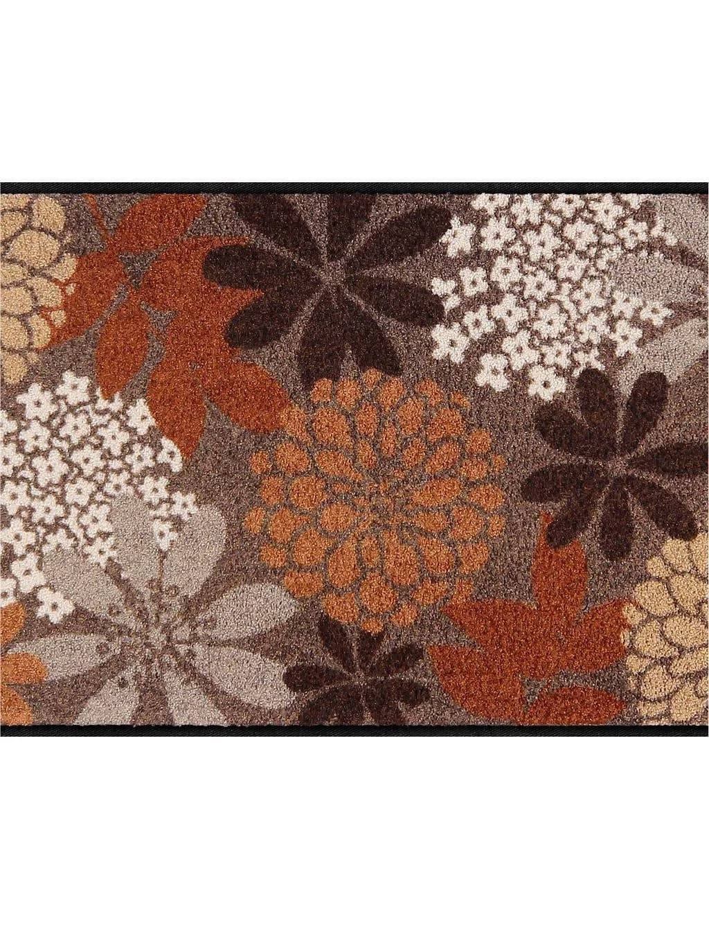 SALONLOEWE Fußmatte Braun-Weiß Herbstmotiv Polyamid