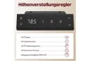 HOMALL Elektrischer Schreibtisch höhenverstellbar mit Wecker Schwarz Bild 3
