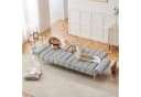 i@home Schlafsofa mit Samtbezug und 5-stufiger Verstellung Grau/Schwarz/Beige Bild 2