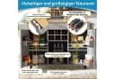 i@home Kücheninsel mit Stauraum, Küchenwagen mit Arbeitsplatte, 360° drehbare Rollen, Herausnehmbares Weinregal Bild 3