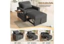 i@home Relaxsessel 1-Sitzer Sofa Grau/Beige mit USB-Ladeanschluss und Handyhalter Bild 1