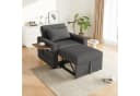 i@home Relaxsessel 1-Sitzer Sofa Grau/Beige mit USB-Ladeanschluss und Handyhalter Bild 2