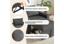 i@home Relaxsessel 1-Sitzer Sofa Grau/Beige mit USB-Ladeanschluss und Handyhalter Bild 3
