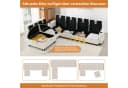 i@home Ecksofa 6-Sitzer grau/weiß mit USB-Anschlüssen Bild 4